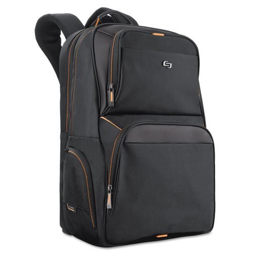 Urban Backpack, Fits Devices Up to 17.3", Polyester, 12.5 x 8.5 x 18.5, Black - Image 2