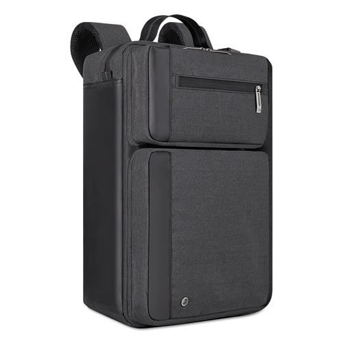 Urban Hybrid Briefcase, Fits Devices Up to 15.6", Polyester, 16.75" x 4" x 12", Gray - Image 4