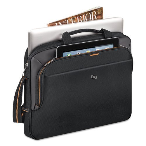 Urban Slim Brief, Fits Devices Up to 15.6", Polyester, 16.5 x 2 x 11.75, Black - Image 4