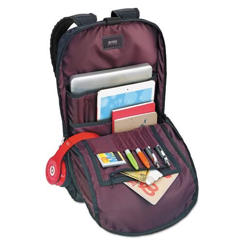 Draft Backpack, Fits Devices Up to 15.6", Nylon, 6.25 x 18.12 x 18.12, Black - Image 2