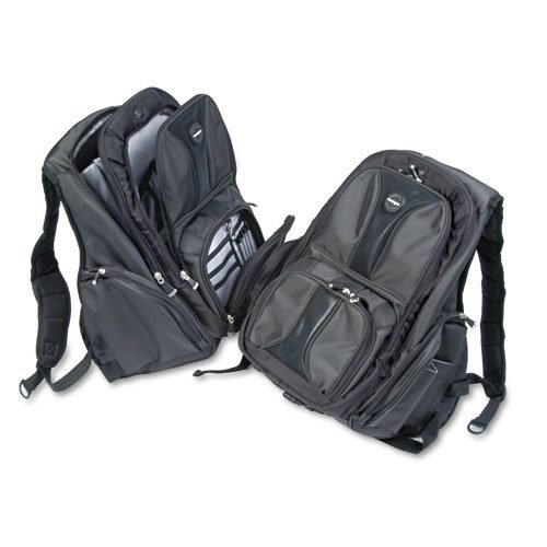 Contour Laptop Backpack, Fits Devices Up to 17", Ballistic Nylon, 15.75 x 9 x 19.5, Black - Image 2