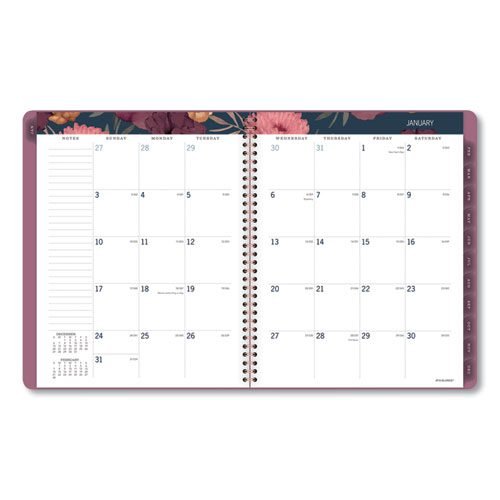 Dark Romance Weekly/Monthly Planner, Dark Romance Floral Artwork, 11 x 8.5, Multicolor Cover, 13-Month (Jan-Jan): 2024-2025 - Image 2