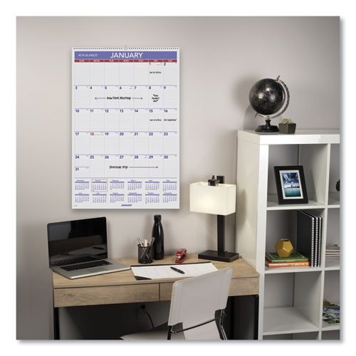 Monthly Wall Calendar with Ruled Daily Blocks, 20 x 30, White Sheets, 12-Month (Jan to Dec): 2024 - Image 4