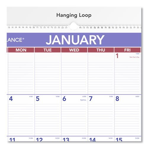 Monthly Wall Calendar with Ruled Daily Blocks, 20 x 30, White Sheets, 12-Month (Jan to Dec): 2024 - Image 3