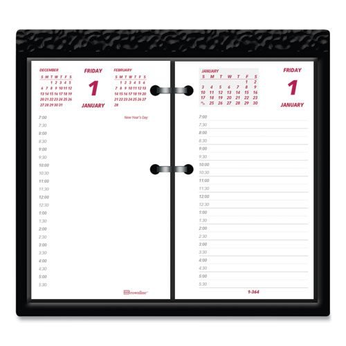 Daily Calendar Pad Refill, 6 x 3.5, White/Burgundy/Gray Sheets, 12-Month (Jan to Dec): 2024