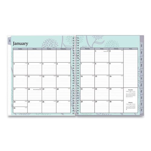 Rue Du Flore Monthly Planner, Rue Du Flore Artwork, 10 x 8, Jade/Lavender Cover, 12-Month (Jan to Dec): 2024 - Image 2