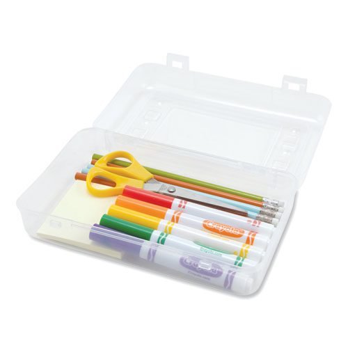Gem Polypropylene Pencil Box with Lid, Polypropylene, 8.5 x 5.25 x 2.5, Clear - Image 2