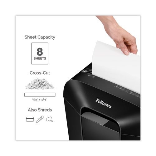 Powershred LX45 Cross-Cut Shredder, 8 Manual Sheet Capacity - Image 3