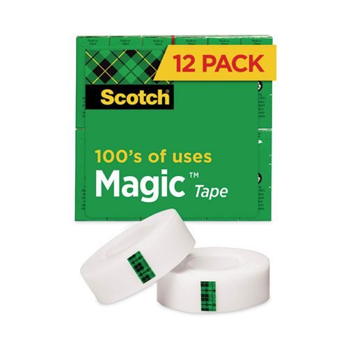 Magic Tape Value Pack, 1" Core, 0.75" x 83.33 ft, Clear, 10/Pack