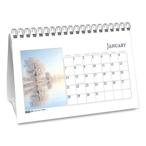 Earthscapes Recycled Desk Tent Monthly Calendar, Scenic Photography, 8.5 x 4.5, White Sheets, 12-Month (Jan to Dec): 2024 - Image 2
