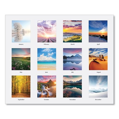 Earthscapes Recycled Desk Tent Monthly Calendar, Scenic Photography, 8.5 x 4.5, White Sheets, 12-Month (Jan to Dec): 2024 - Image 3