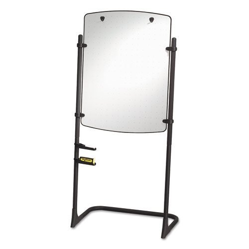 High-Style Silhouette Total Erase Presentation Easel, 31 x 41, White Surface, Black Steel Frame - Image 2