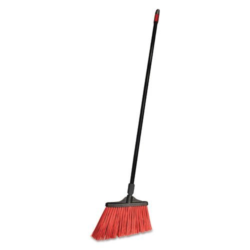 MaxiStrong Angle Broom, 56" Handle, Black, 6/Carton