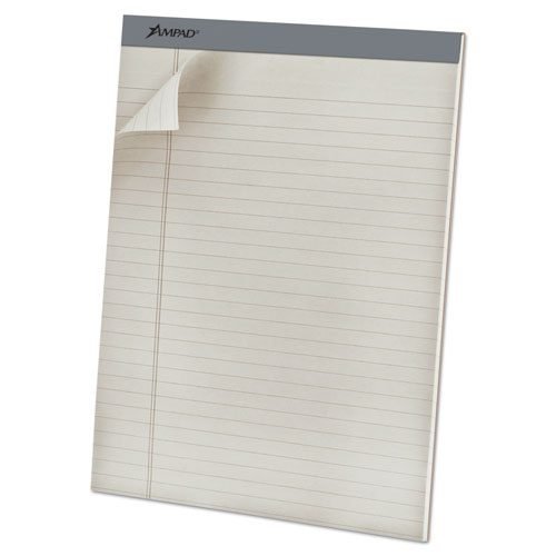 Pastel Writing Pads, Wide/Legal Rule, Dove Gray Headband, 50 Gray 8.5 x 11.75 Sheets, Dozen