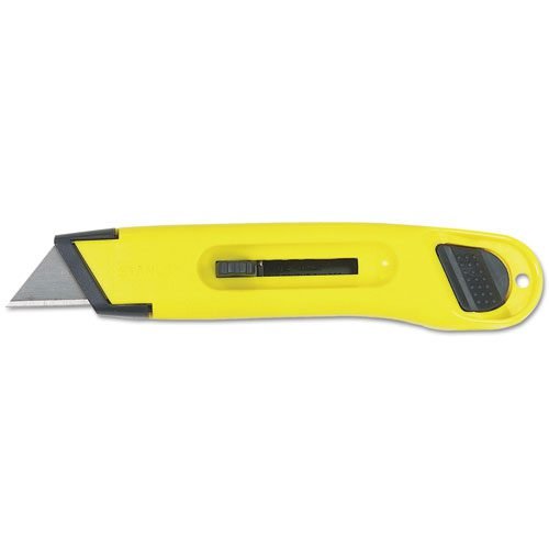 Plastic Light-Duty Utility Knife with Retractable Blade, 6" Plastic Handle, Yellow

BOS10065