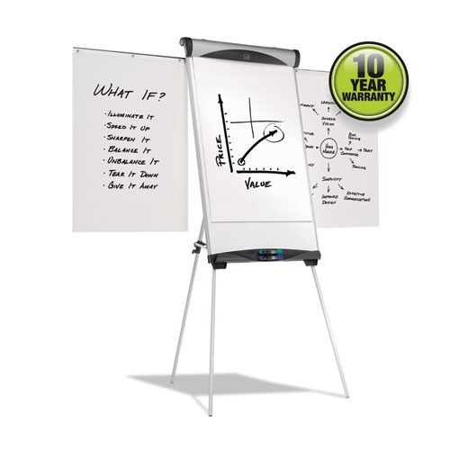 Euro Magnetic Presentation Easel, 27 x 39, White Surface, Silver Aluminum Frame