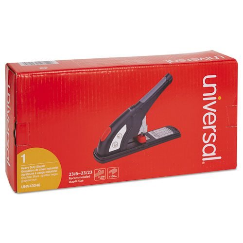 Heavy-Duty Stapler, 200-Sheet Capacity, Black/Graphite/Red - Image 2