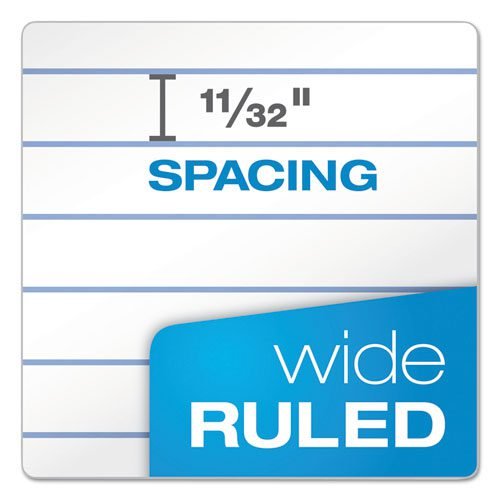 Reporter’s Notepad, Wide/Legal Rule, White Cover, 70 White 4 x 8 Sheets, 12/Pack - Image 3
