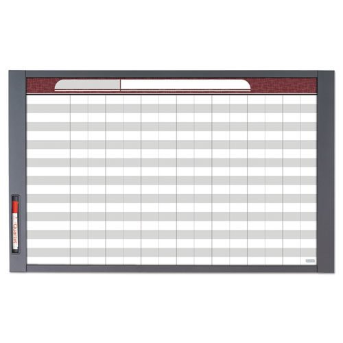 InView Custom Whiteboard, 36 x 24, White/Clear Surface, Graphite Fiberboard Frame