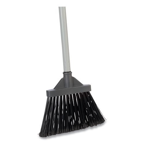 Polypropylene Bristle Lobby Broom, 36" Handle, Gray