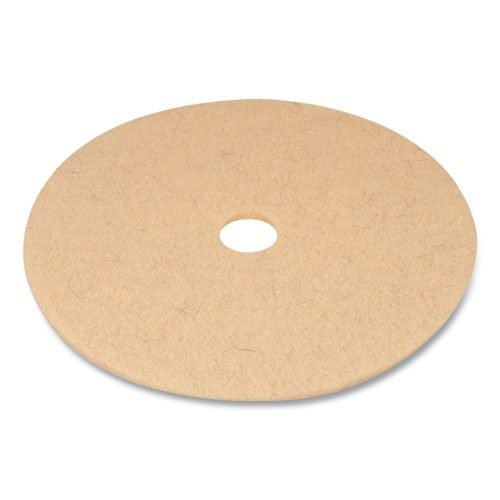 Burnishing Floor Pads, 27" Diameter, Tan, 5/Carton - Image 3