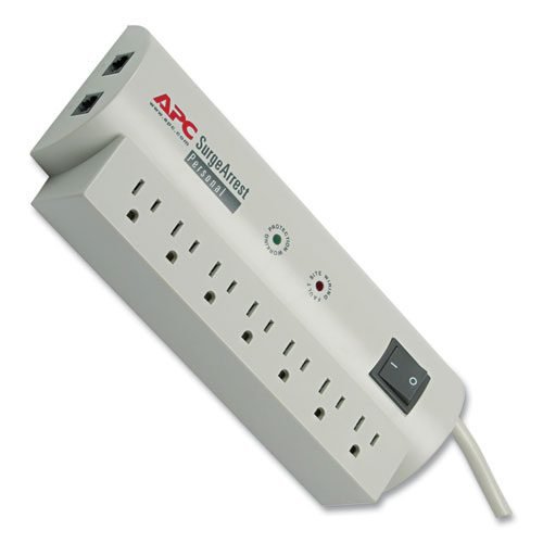 SurgeArrest Personal Power Surge Protector, 7 AC Outlets, 6 ft Cord, 240 J, Beige - Image 2