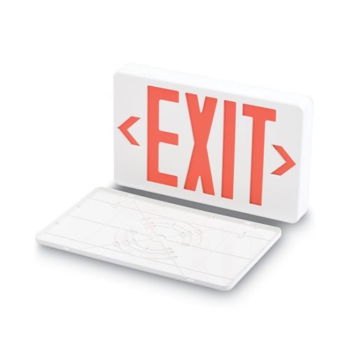 LED Exit Sign, Polycarbonate, 12.25 x 2.5 x 8.75, White - Image 3