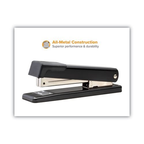Classic Metal Stapler, 20-Sheet Capacity, Black - Image 2