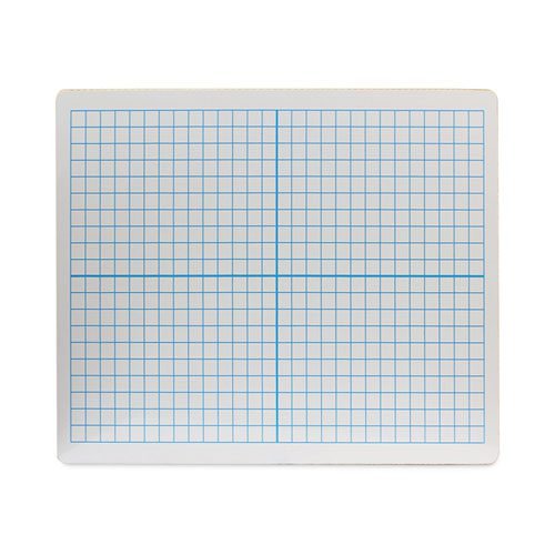 Graphing Two-Sided Dry Erase Board, 12 x 9, White Surface, 12/Pack