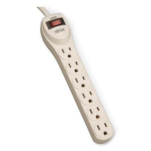 Waber-by-Tripp Lite Industrial Power Strip, 6 Outlets, 4 ft Cord, Gray