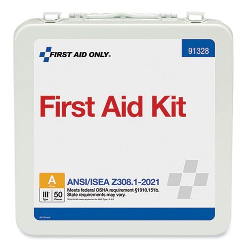 ANSI 2021 Type III First Aid Kit for 50 People, 184 Pieces, Metal Case