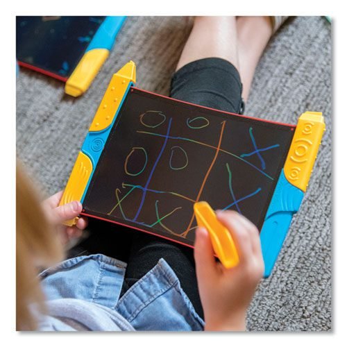 Scribble n' Play Kids Drawing Tablet, 5" x 7" LCD Screen, 8.11" x 1.58" x 9.85", Black/Yellow/Red - Image 3